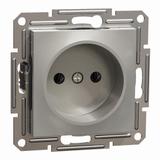 Asfora, gniazdo pojedyncze 2P, bez ramki, brąz