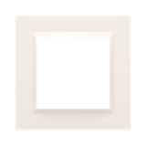 Simon 10 Ramka 1-krotna - uniwersalna poziom i pion krem