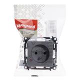 VALENA LIFE GNIAZDO 2 P+Z Z PRZESŁONĄ ALUMINIUM 16 A – 250 V~ , Legrand