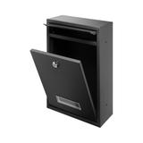 Skrzynka na listy BALI z galwanizowanej stali mała z wizytownikiem kolor czarny MB-3/B ORNO