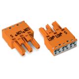 WINSTA gniazdo 3-torowe pomarańczowe