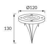 Lampa solarna LED GARET LED C 0,5W 5700K