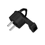 Wtyczka Uni-Schuko z uchem czarna OR-AE-13253/B ORNO