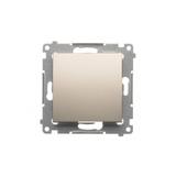 Simon 54 Łącznik schodowy bez piktogramu 10A 250V szybkozłączka złoty mat DW6.01/X/44 KONTAKT