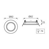 Sufitowa oprawa punktowa HL752 GOLDEN