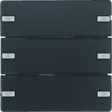 BERKER KNX e/s Q.x Przycisk potrójny z polem opis. z diodami LED RGB i czujnikiem temperatury antrac