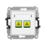 ICON Mechanizm gniazda światłowodowego/optycznego podwójnego biały