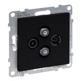 SUNO - Gniazdo TV-R-2xSAT - końcowe - 1.5 dB, Czarny, Legrand