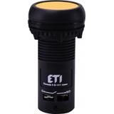 ECF-11-Y - Przycisk kompaktowy z guzikiem krytym, 1NO+1NC, Żółty