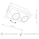 Nowodvorski oprawa sufitowa Eye Mod II 2xGU10 czarna wpuszczana 8940