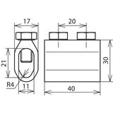 Zacisk probierczy - mufa do drutu 8/8-10 mm, Al