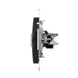 Simon 54 Gniazdo komputerowe RJ45 kategoria 5e + telefoniczne RJ12 czarny D5T.01/49 KONTAKT