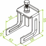 Klamra dwuteownika KDM 751205 BAKS