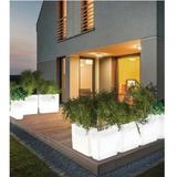 Nowodvorski lampa stojąca zewnętrzna (świecąca donica) Flowerpot L 2xE27 biała 9713