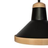 MILAGRO Kinkiet SALMA BLACK / WOOD 1xE27 60W