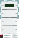 BERKER Q.1/Q.3 Przycisk potrójny z regulatorem temperatury i wyświetlaczem biały aksamit 75663729 HA