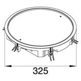 tehalit.VE-EE Pokrywa pełna VDR12 fi306 wykładzina 12mm stal szary PA VDR12127011 HAGER