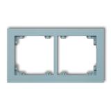DECO Ramka uniwerstalna podwójna z tworzywa DECO Pastel Matt lazurowy