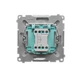 Simon Basic Przycisk dzwonek z podświetleniem LED 10A 250V szybkozłączka satynowy BMD1L.01/29 KONTAKT