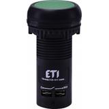 ECF-11-G - Przycisk kompaktowy z guzikiem krytym, 1NO+1NC, Zielony