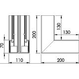 GK-I70110GR, NAROŻE WEWN. 70X110 SZ.