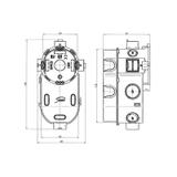 SE2x60G ,  Puszka do istalacji elementów elektronicznych, podtynkowa, głęboka, szeregowa, niebieski