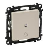 Valena Life Przycisk Przełączy No/Nc Podświetlany Z Symbolem Dzwonka Aluminium 6A 250 V 752216 LEGRAND