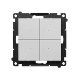 Simon 55 Łącznik/Przycisk zwierny 4-krotny elektroniczny Aluminium mat TEW4.01/143 KONTAKT