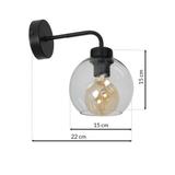 Milagro kinkiet Sofia Clear E27 czarny MLP6570