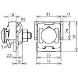 Zacisk krawędziowy 0,7-8 mm, Al