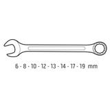 Klucze płasko-oczkowe 6-19 mm, zestaw 8 szt.