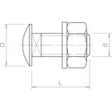ŚRUBA Z ŁBEM GRZYBKOWYM N M10X25