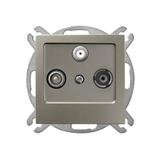 AS Gniazdo RTV-SAT końcowe - kolor satyna light