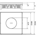 tehalit.VE-EE Pokrywa tubus IP54 5kN EKQ12 244x244 15mm stal nierdzewna EKQ120TM15 HAGER