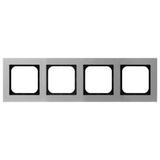 SONATA Ramka poczwórna - kolor aluminium R-4RA/35