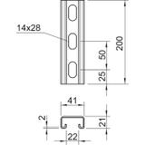MS4121P0200FS, Szyna profilowa