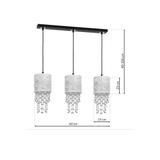 lampa wisząca Almeria 3xE27 srebrno/czarna MLP6435 Milagro