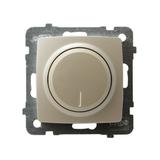 KARO Ściemniacz przyciskowo-obrotowy przystosowany do obciążenia żarowego i halogenowego - kolor ecr