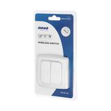 Włącznik podwójny natynkowy do zdalnego sterowania włącznikami podtynkowymi i gniazdami,z nadajniki