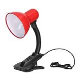 LATSA, lampa biurkowa z klipsem, 40W, E27, stal + tworzywo, czerwona DL-3/R ORNO