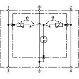 Ogranicznik przepięć DEHNrail M 2P 255, 2-biegunowy do sieci 230 V AC