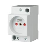 Z-SD230-BS Gniazdo modułowe 2P+Z 16A 250V z przesłonami na szynę 266876 EATON