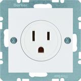 BERKER B.Kwadrat/S.1 Gniazdo z uziemieniem USA/KANADA NEMA 5-15 R biały 41668989 HAGER