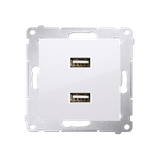 Simon 54 Ładowarka 2 x USB 2.1 A 5V DC 230V biały DC2USB.01/11 KONTAKT