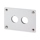 M22-E2 Płyta czołowa do montażu podtynkowego - 2 otwory 22mm 216543 EATON