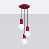 Lampa wisząca HALO 3P burgund