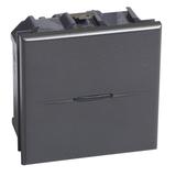 AXOLUTE - Łącznik jednobiegunowy 10AX (zaciski śrubowe) 2 moduły AXIAL antracyt, Bticino