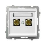 SONATA Gniazdo głośnikowe pojedyncze - kolor biały mat