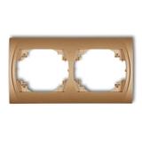 LOGO Ramka pozioma podwójna złoty metalik