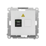 Simon 55 Gniazdo światłowodowe / optyczne pojedyncze SC/APC Jasnoszary mat